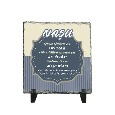 Nasu ofera sfaturi ca un..., piatra ardezie personalizata, cu mesaj model pa044